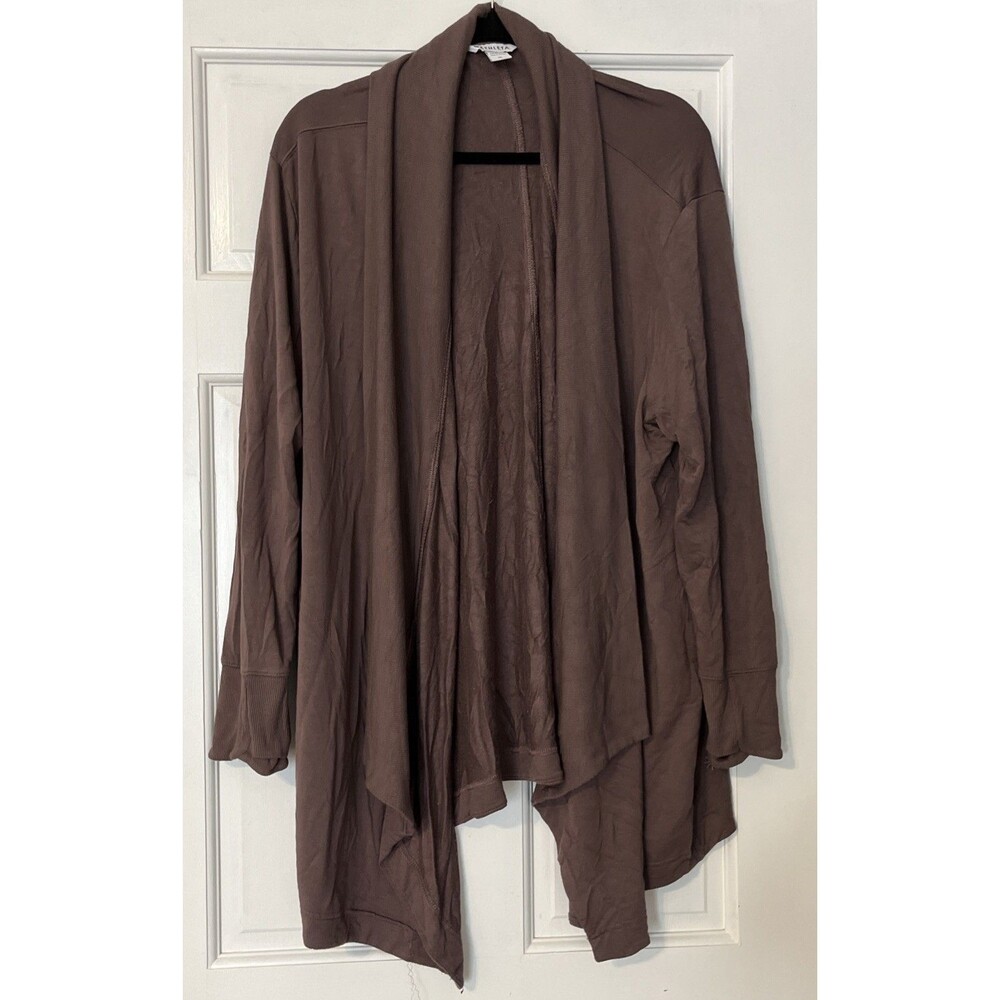 Athleta Pranayama Restore Wrap Cardigan Womens 1X Mauve Pockets Yoga Stretch